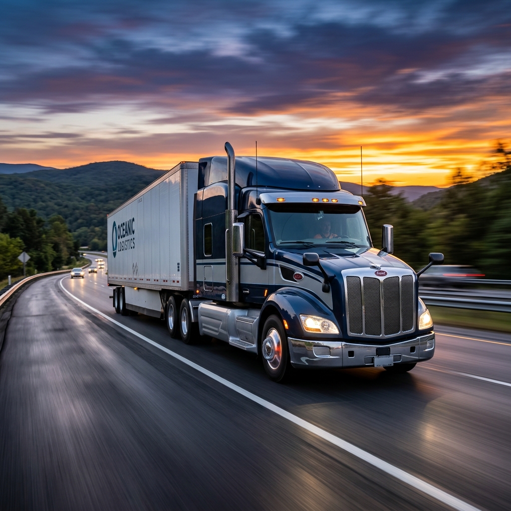 Continental road transport trucking fleet